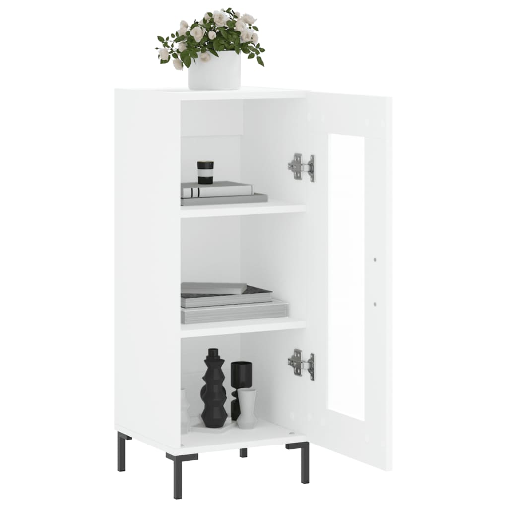 Dressoir 34,5X34X90 Cm Bewerkt Hout Wit