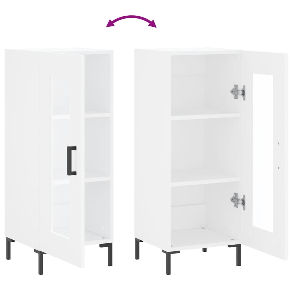 Dressoir 34,5X34X90 Cm Bewerkt Hout Wit