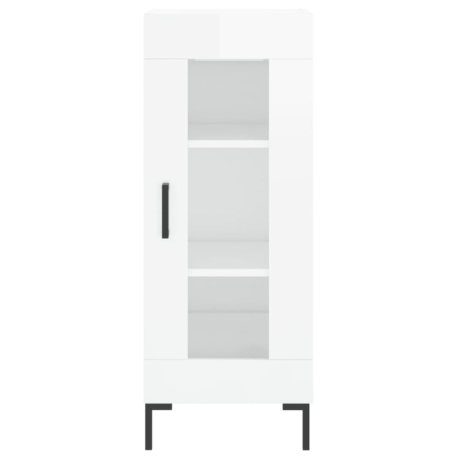 Dressoir 34,5X34X90 Cm Bewerkt Hout Hoogglans Wit