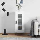 Sideboard 34.5x34x90 cm engineered wood high gloss white