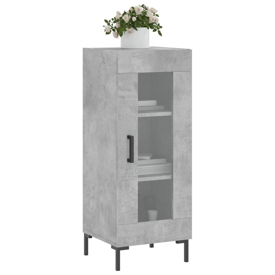 Dressoir 34,5X34X90 Cm Bewerkt Hout Betongrijs