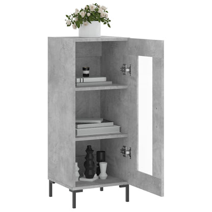 Dressoir 34,5X34X90 Cm Bewerkt Hout Betongrijs