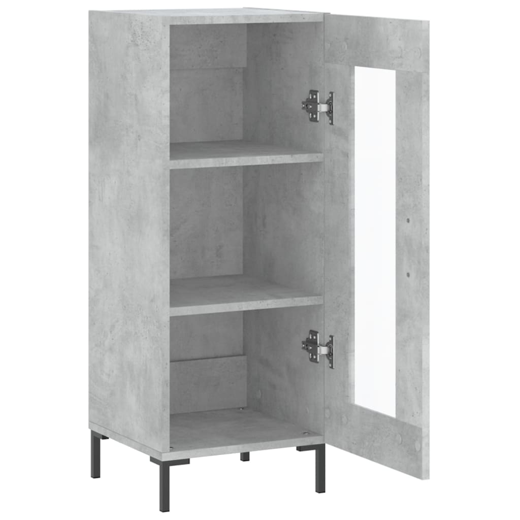 Dressoir 34,5X34X90 Cm Bewerkt Hout Betongrijs