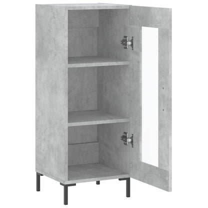 Dressoir 34,5X34X90 Cm Bewerkt Hout Betongrijs