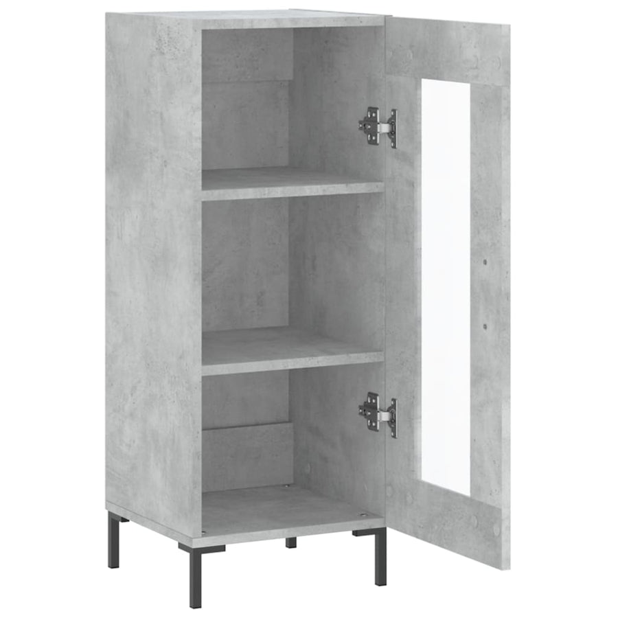 Dressoir 34,5X34X90 Cm Bewerkt Hout Betongrijs