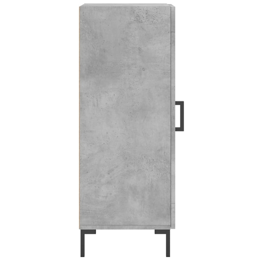 Dressoir 34,5X34X90 Cm Bewerkt Hout Betongrijs