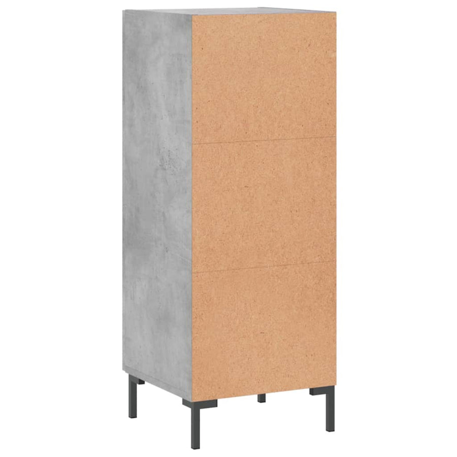 Dressoir 34,5X34X90 Cm Bewerkt Hout Betongrijs