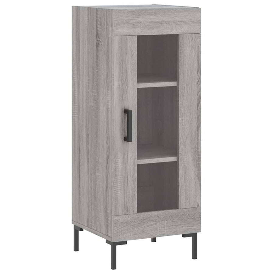 Dressoir 34,5X34X90 Cm Bewerkt Hout Grijs Sonoma Eikenkleurig