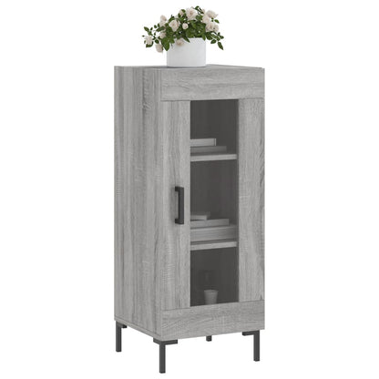Dressoir 34,5X34X90 Cm Bewerkt Hout Grijs Sonoma Eikenkleurig