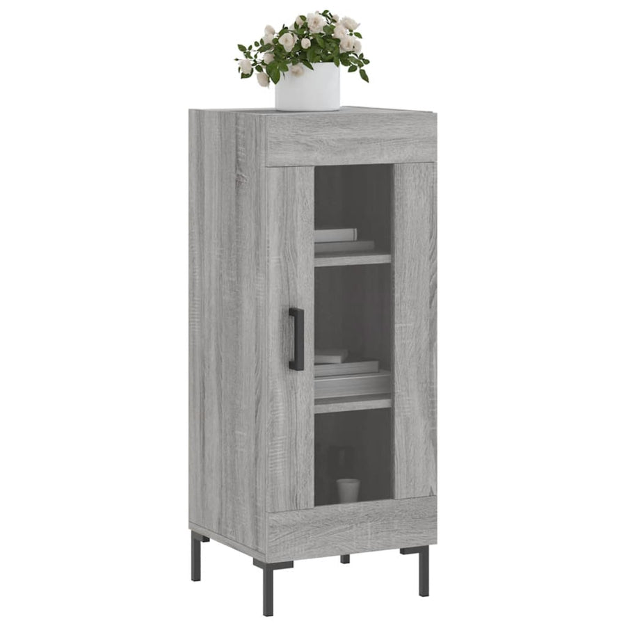 Dressoir 34,5X34X90 Cm Bewerkt Hout Grijs Sonoma Eikenkleurig