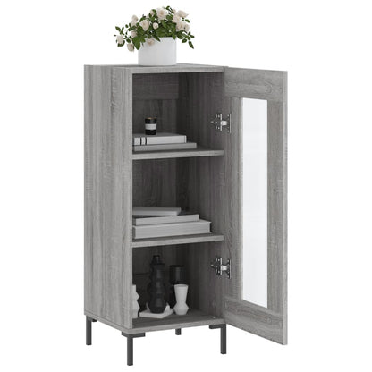 Dressoir 34,5X34X90 Cm Bewerkt Hout Grijs Sonoma Eikenkleurig