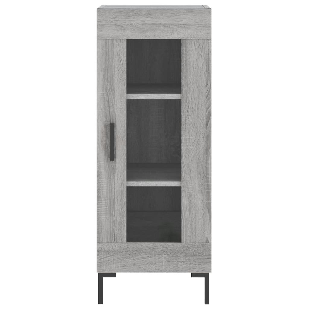 Dressoir 34,5X34X90 Cm Bewerkt Hout Grijs Sonoma Eikenkleurig