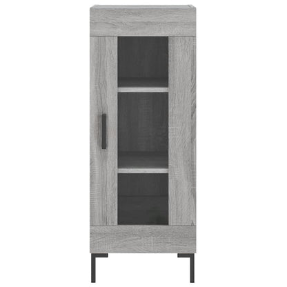 Dressoir 34,5X34X90 Cm Bewerkt Hout Grijs Sonoma Eikenkleurig