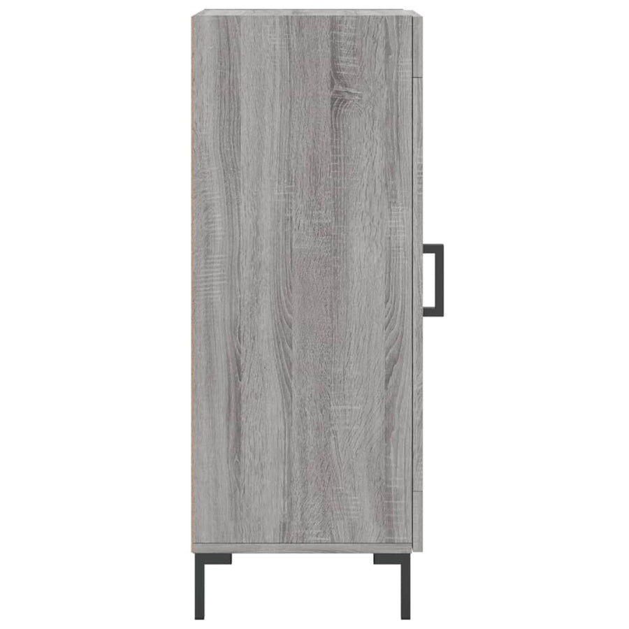 Dressoir 34,5X34X90 Cm Bewerkt Hout Grijs Sonoma Eikenkleurig