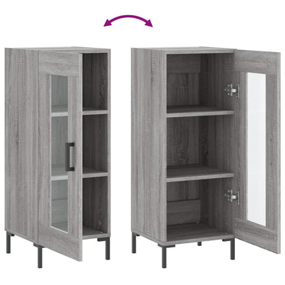 Dressoir 34,5X34X90 Cm Bewerkt Hout Grijs Sonoma Eikenkleurig