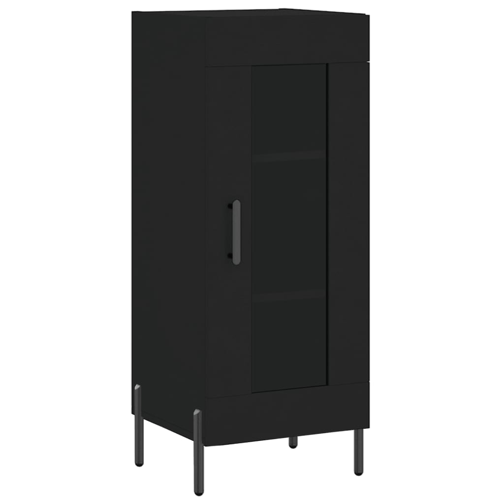 Dressoir 34,5X34X90 Cm Bewerkt Hout Zwart