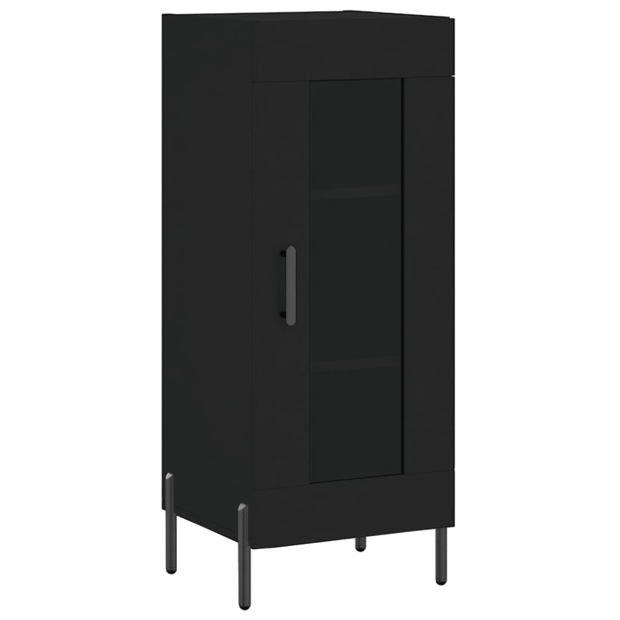 Dressoir 34,5X34X90 Cm Bewerkt Hout Zwart
