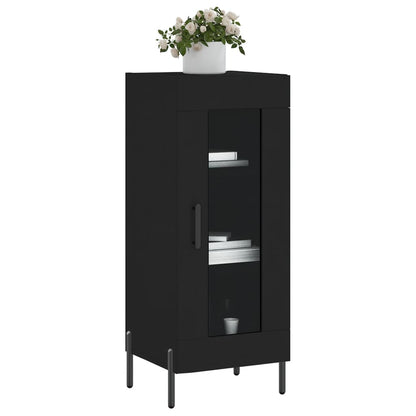 Dressoir 34,5X34X90 Cm Bewerkt Hout Zwart