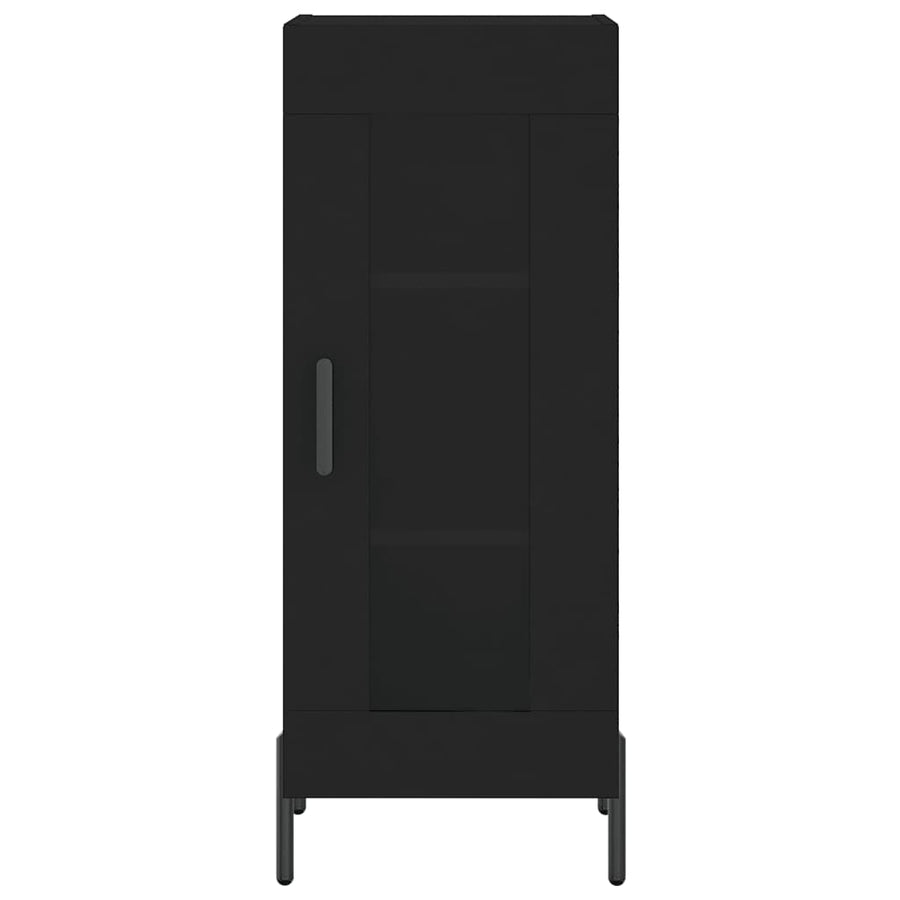 Dressoir 34,5X34X90 Cm Bewerkt Hout Zwart