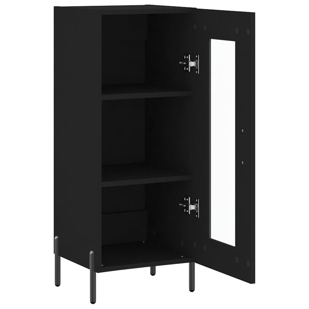 Dressoir 34,5X34X90 Cm Bewerkt Hout Zwart