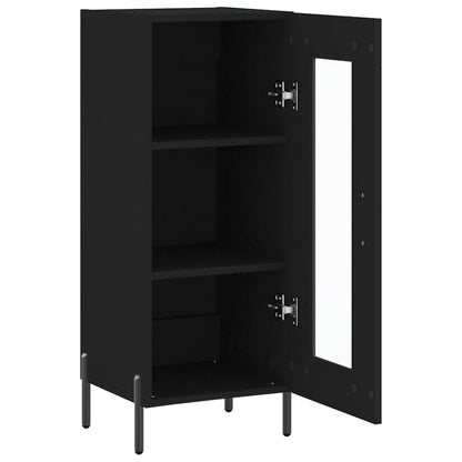 Dressoir 34,5X34X90 Cm Bewerkt Hout Zwart