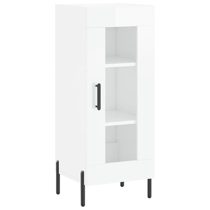 Dressoir 34,5X34X90 Cm Bewerkt Hout Hoogglans Wit