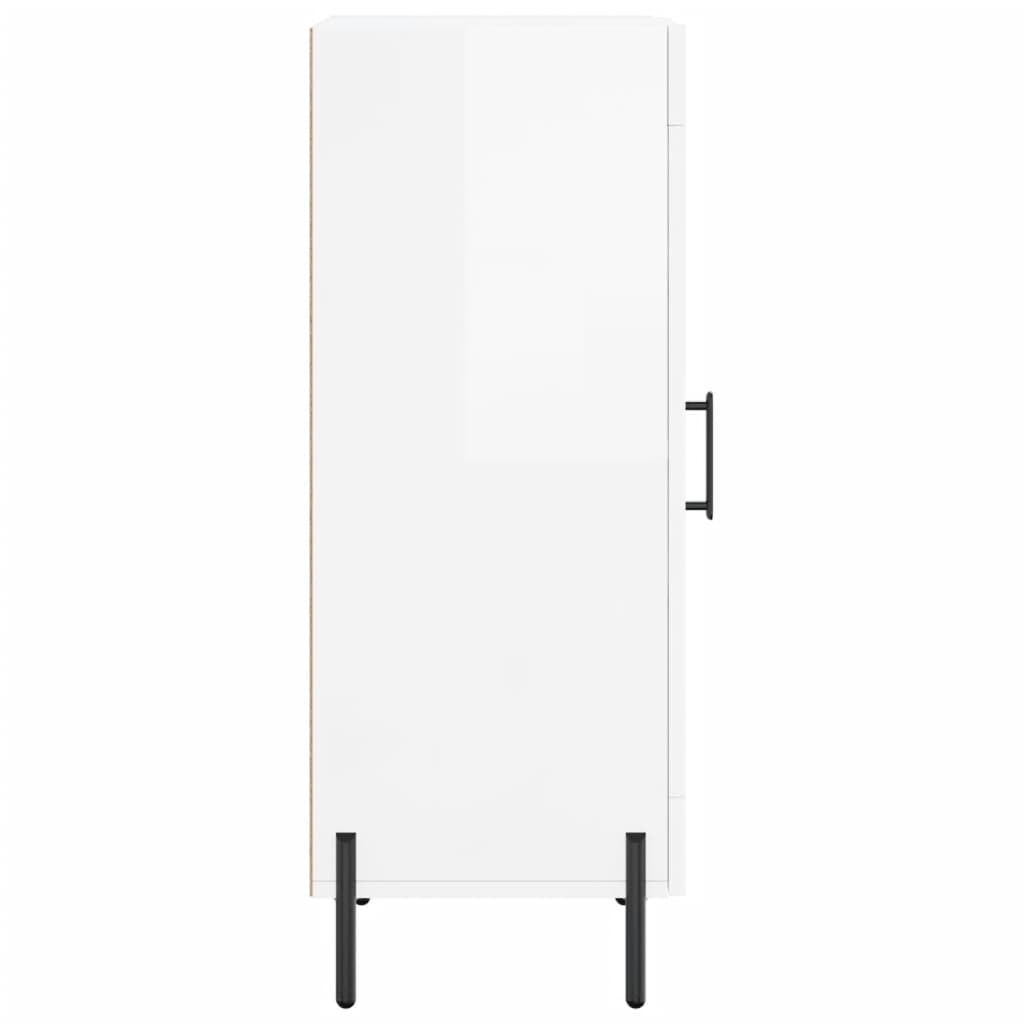 Dressoir 34,5X34X90 Cm Bewerkt Hout Hoogglans Wit