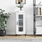 Sideboard 34.5x34x90 cm engineered wood high gloss white