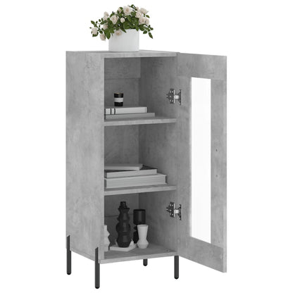 Dressoir 34,5X34X90 Cm Bewerkt Hout Betongrijs