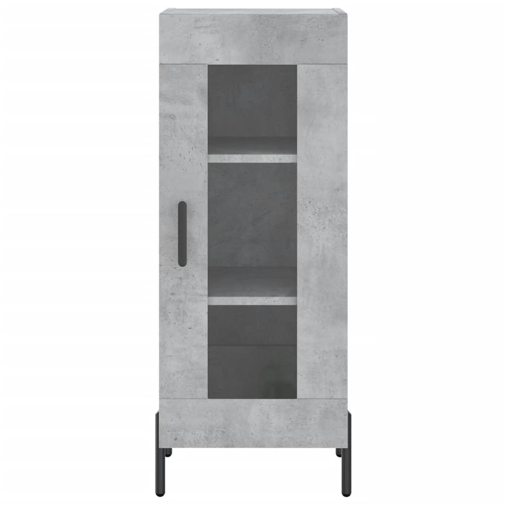 Dressoir 34,5X34X90 Cm Bewerkt Hout Betongrijs