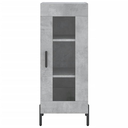 Dressoir 34,5X34X90 Cm Bewerkt Hout Betongrijs