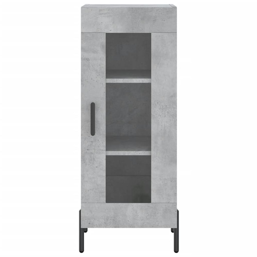 Dressoir 34,5X34X90 Cm Bewerkt Hout Betongrijs