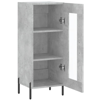 Dressoir 34,5X34X90 Cm Bewerkt Hout Betongrijs