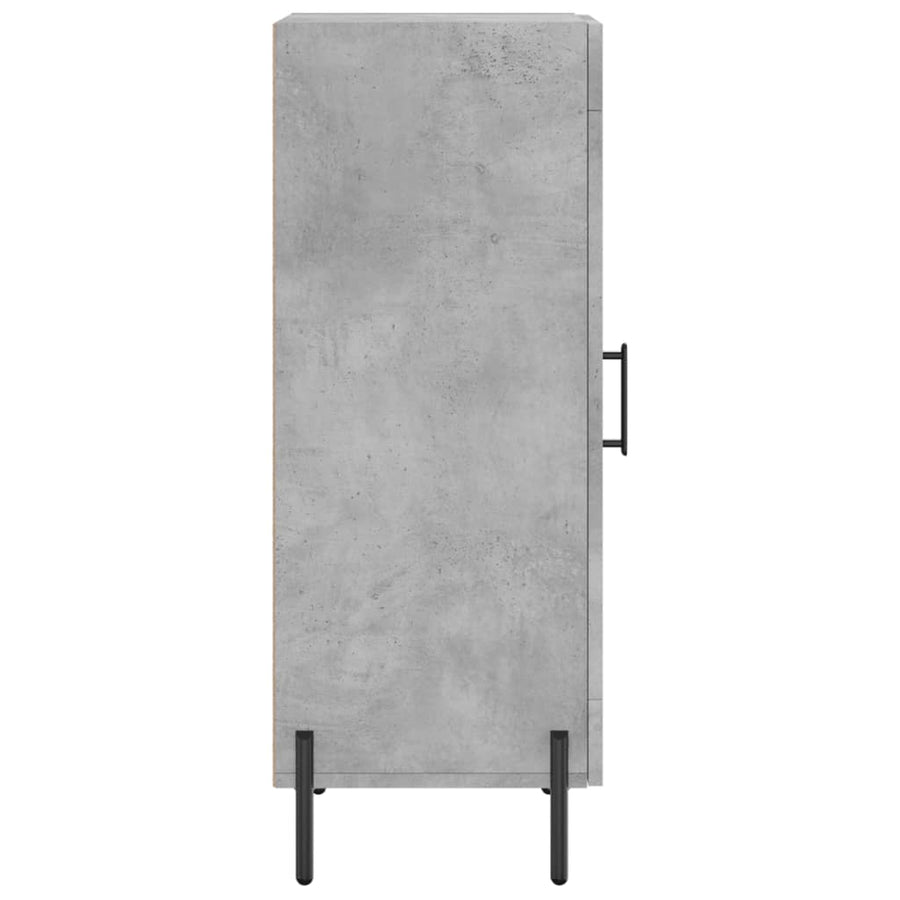 Dressoir 34,5X34X90 Cm Bewerkt Hout Betongrijs