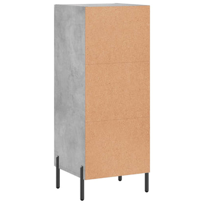 Dressoir 34,5X34X90 Cm Bewerkt Hout Betongrijs