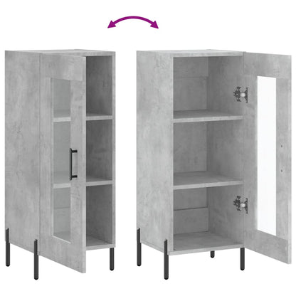 Dressoir 34,5X34X90 Cm Bewerkt Hout Betongrijs