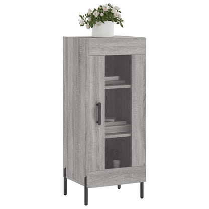Dressoir 34,5X34X90 Cm Bewerkt Hout Grijs Sonoma Eikenkleurig