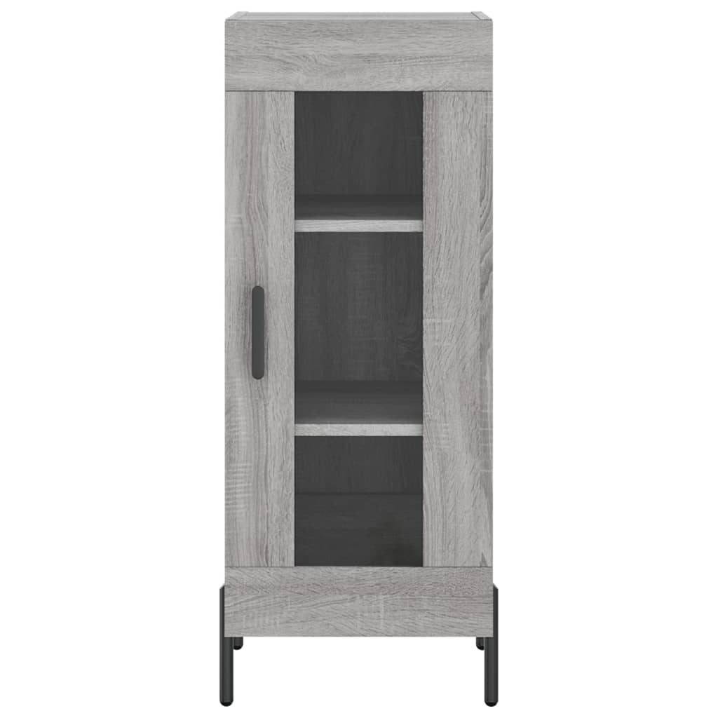 Dressoir 34,5X34X90 Cm Bewerkt Hout Grijs Sonoma Eikenkleurig