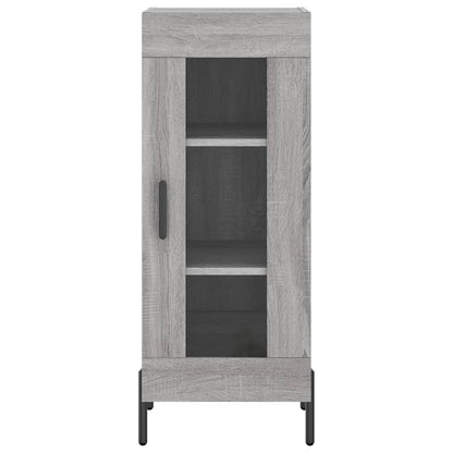 Dressoir 34,5X34X90 Cm Bewerkt Hout Grijs Sonoma Eikenkleurig