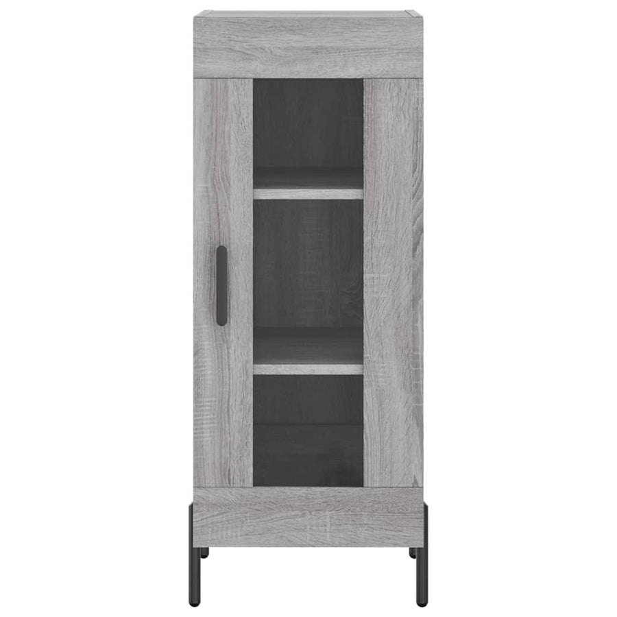 Dressoir 34,5X34X90 Cm Bewerkt Hout Grijs Sonoma Eikenkleurig