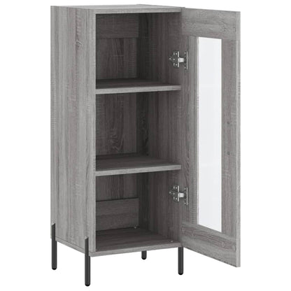 Dressoir 34,5X34X90 Cm Bewerkt Hout Grijs Sonoma Eikenkleurig
