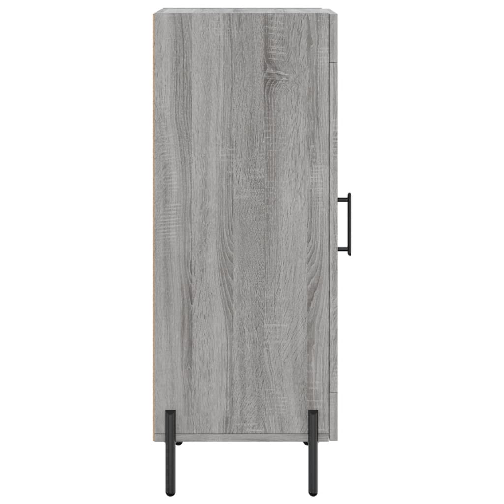 Dressoir 34,5X34X90 Cm Bewerkt Hout Grijs Sonoma Eikenkleurig