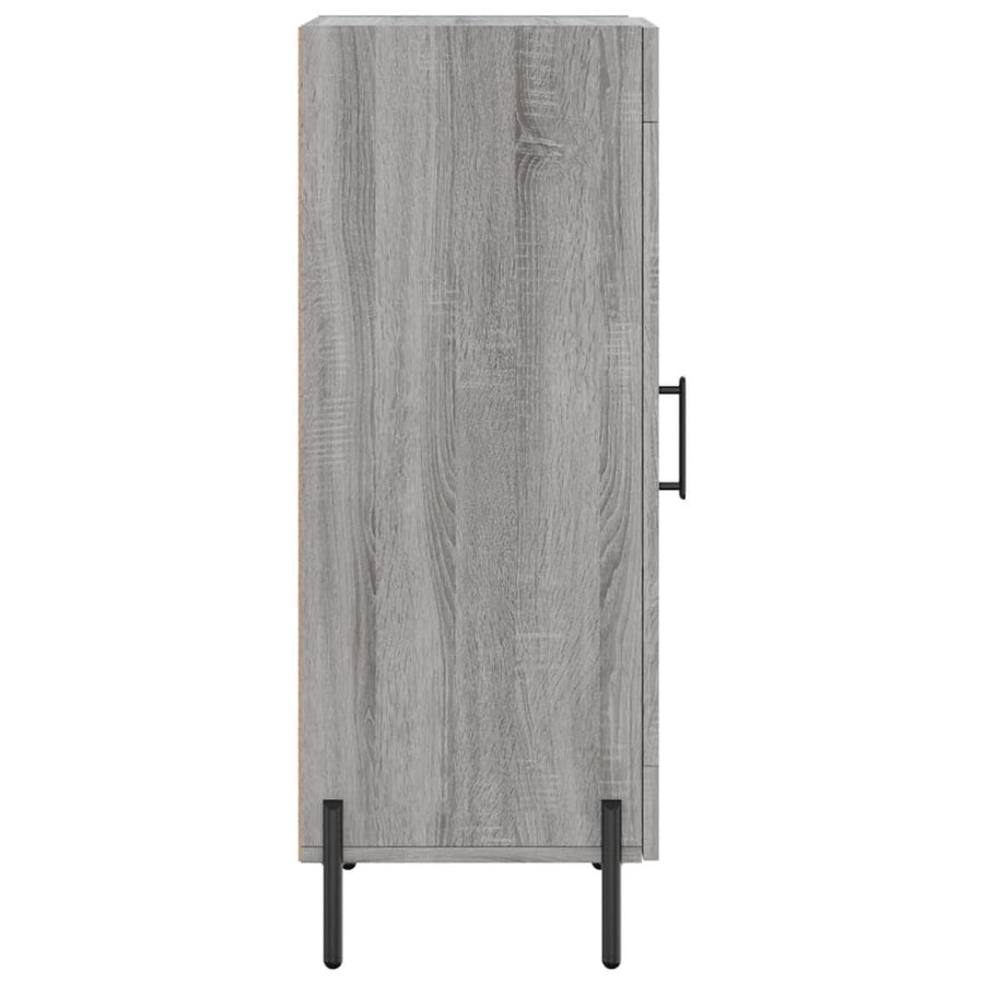 Dressoir 34,5X34X90 Cm Bewerkt Hout Grijs Sonoma Eikenkleurig