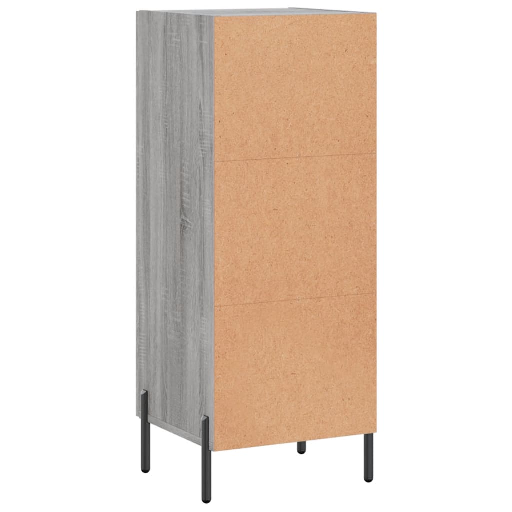 Dressoir 34,5X34X90 Cm Bewerkt Hout Grijs Sonoma Eikenkleurig