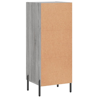 Dressoir 34,5X34X90 Cm Bewerkt Hout Grijs Sonoma Eikenkleurig