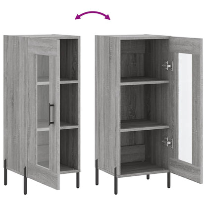 Dressoir 34,5X34X90 Cm Bewerkt Hout Grijs Sonoma Eikenkleurig