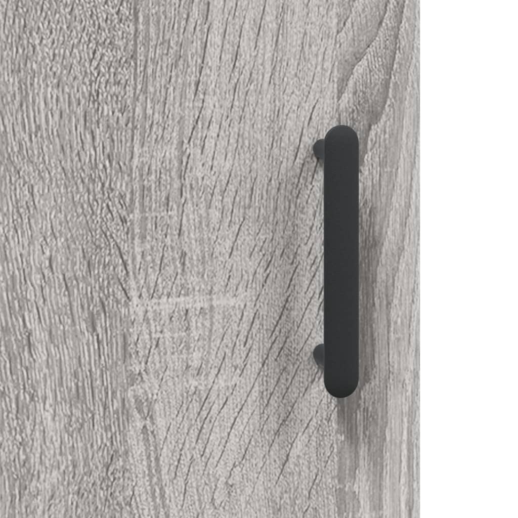 Dressoir 34,5X34X90 Cm Bewerkt Hout Grijs Sonoma Eikenkleurig