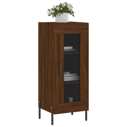 Dressoir 34,5X34X90 Cm Bewerkt Hout Bruin Eikenkleur