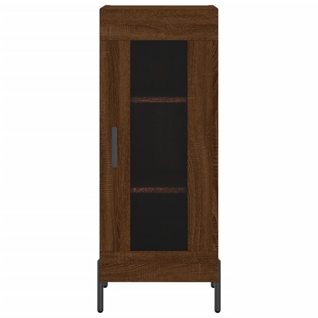 Dressoir 34,5X34X90 Cm Bewerkt Hout Bruin Eikenkleur