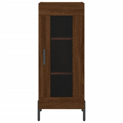 Dressoir 34,5X34X90 Cm Bewerkt Hout Bruin Eikenkleur